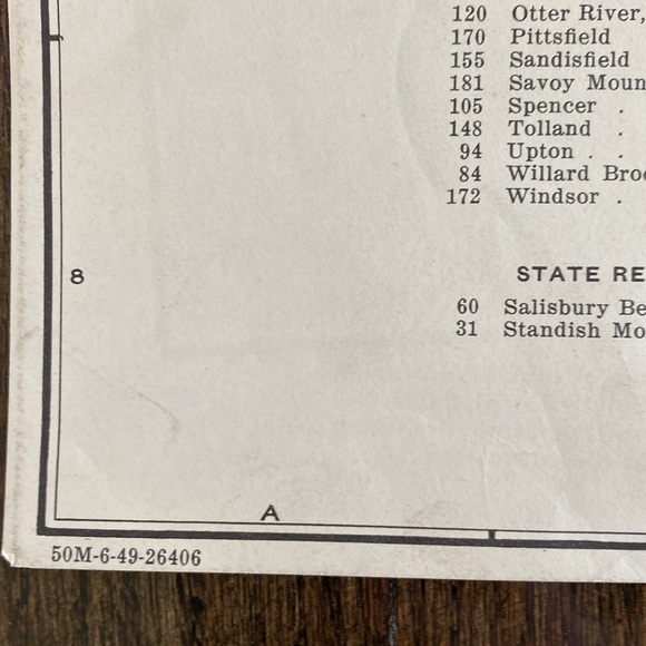 Vintage Massachusetts Tourist Map - Paper Map - State Highway Map - Picture 11 of 14